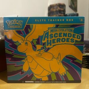 Pokemon Mega Evolution Ascended Heroes Elite Trainer Box - Yellow, Teal, Purple